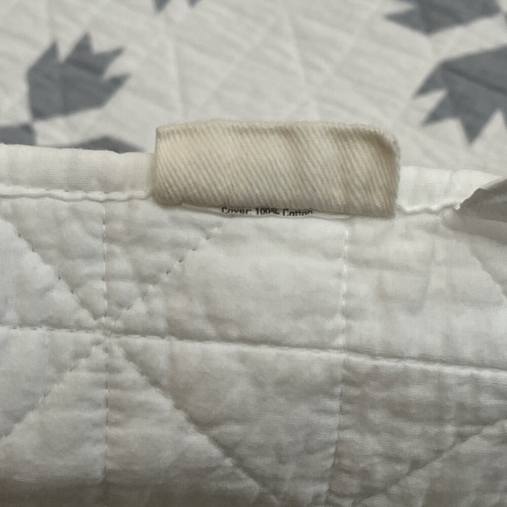 Bee & Willow Neutral White & Gray Full Queen Quilted Coverlet Cotton - Picture 5 of 11